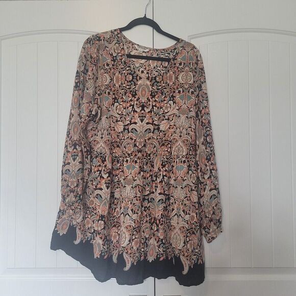 Tantrums Dresses & Skirts - Tantrums Paisley Dress 100% rayon made in India Fall colors thanksgiving